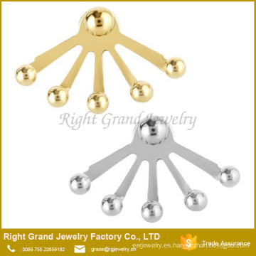 Oro titanio plateado acero inoxidable redonda bola tornillo cartílago Tragus Piercing pendiente de la joyería